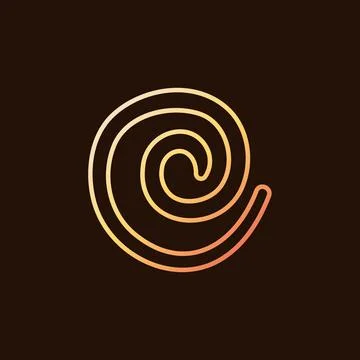 Ascarids vector Roundworm concept yellow line icon or sign Illustrazione stock