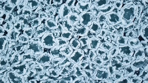 Ascending above ice field Stock Footage 86623622