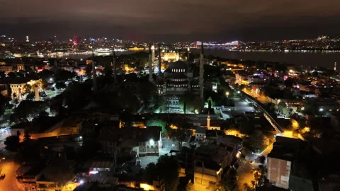 Ascending above Istanbul Stock Footage 253673785