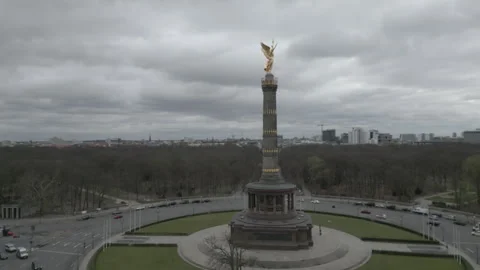 Ascending Aerials Victory Column Stock Footage 305735338