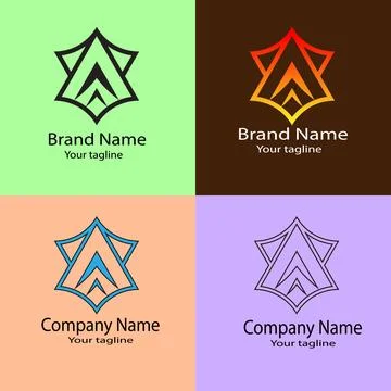 Ascending Arrow Emblem logo Stock Illustration