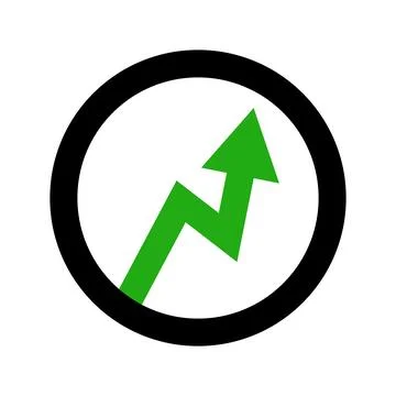 Ascending arrow. Improving business performance. Vector. Illustrazione stock