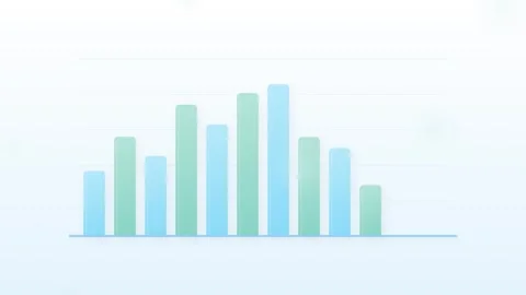 Ascending Bar Chart Graph Visualizing Growth and Success Stock Footage 346659650