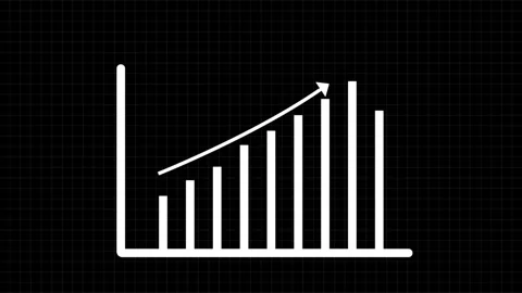 Ascending bar graph with arrow animated ... | Stock Video | Pond5