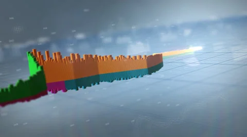 Ascending bar graph. Stock Footage 64152506
