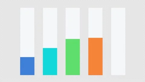 Ascending Bar Graph Shows Growth for Financial Presentations Stock Footage 342731829