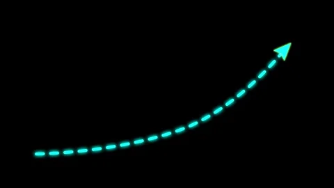 Ascending Blue Dotted Arrow Line Animation Stock-Footage 318122295