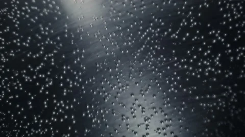 Ascending bubbles in parboiling water, close up Видео 56527366