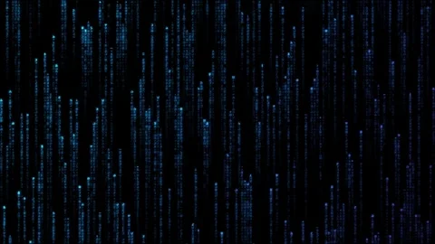 Ascending deep blue code in the matrix style. Animation digital background. Stock Footage 269906377