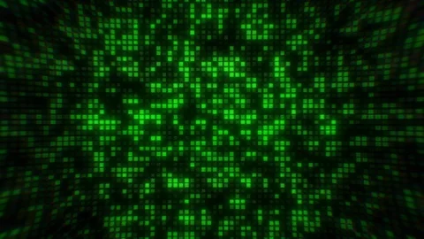 Ascending Digital Green Matrix Pattern Code Background Loop Stock Footage 125166782