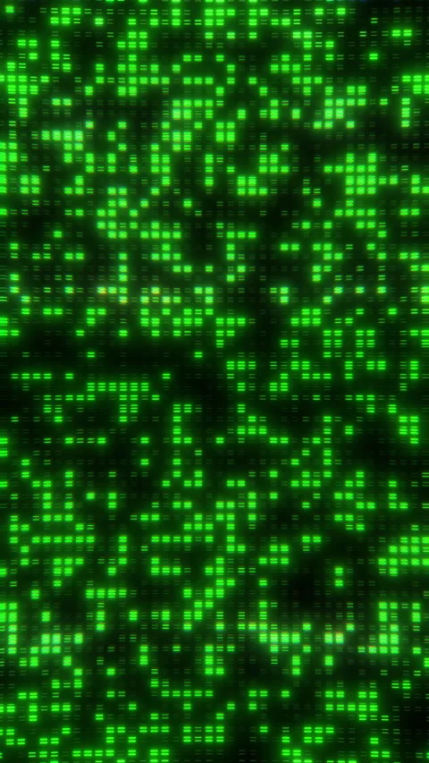 Ascending Digital Green Matrix Pattern Code Background Loop Stock Footage 201316380