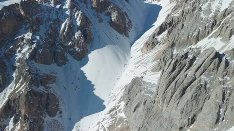 Ascending Drone Flight Toward Rocky Ridges in San Pellegrino Stock Footage 335944941