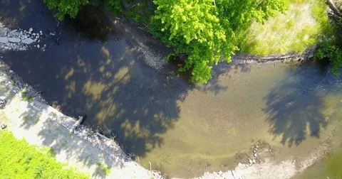 Ascending Drone Shot of Riverbend 库存影片 79888308