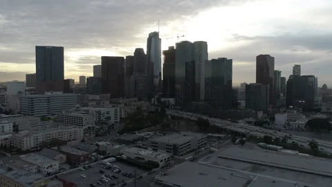 Ascending into DTLA Stock Footage 183821691
