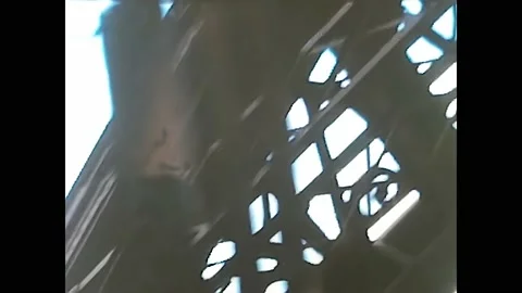 Ascending the Eiffel tower with the elevator. Point of view shot. Stock Footage 172197120