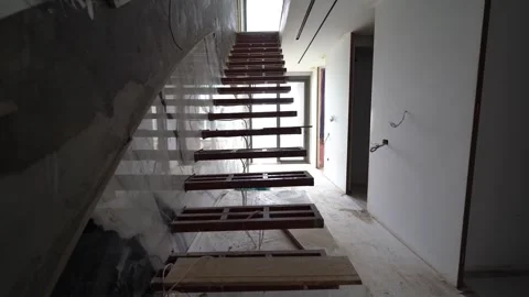 Ascending Elegance: Stairs to the Upper Level Stock Footage 305757072