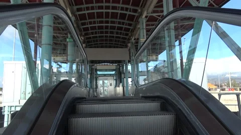 Ascending escalator Stock Footage 147047464