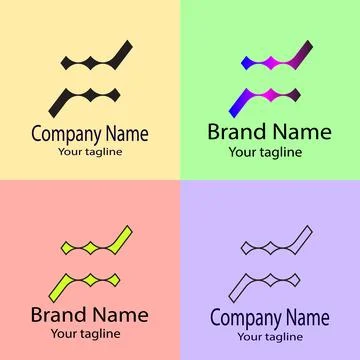 Ascending Geometric Line logo Stock Illustration