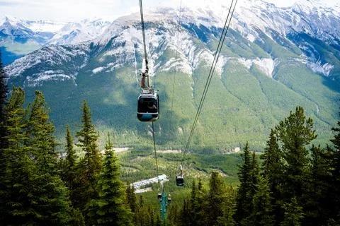 Ascending gondola Stock Photos