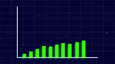 Ascending green bar graph animation business success financial growth data .. Stock Footage 321581671