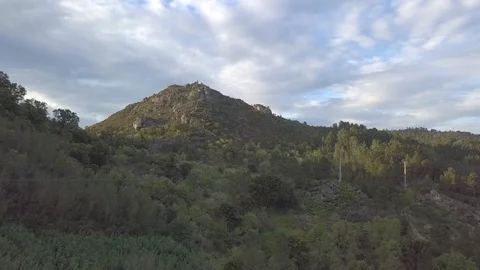 ASCENDING MOUNTAIN AND SKY VIEW Stock Footage 90131532
