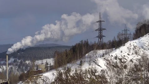 Ascending mountain range with a beautiful grove in the background Video stock 104390424