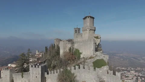 Ascending over the 3 towers Stock Footage 324021513