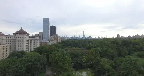 Ascending over Central Park Stock Footage 213150726