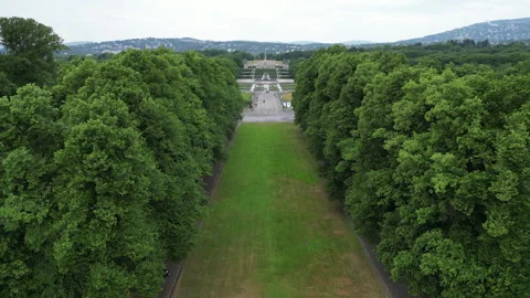 Ascending over Frogner Park Stock Footage 244967533