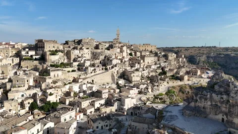 Ascending over Matera Stock Footage 316771355