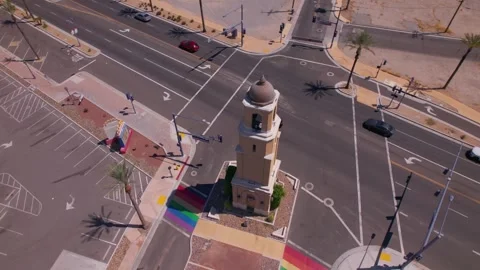 Ascending pan around bell tower Stock Footage 246517562