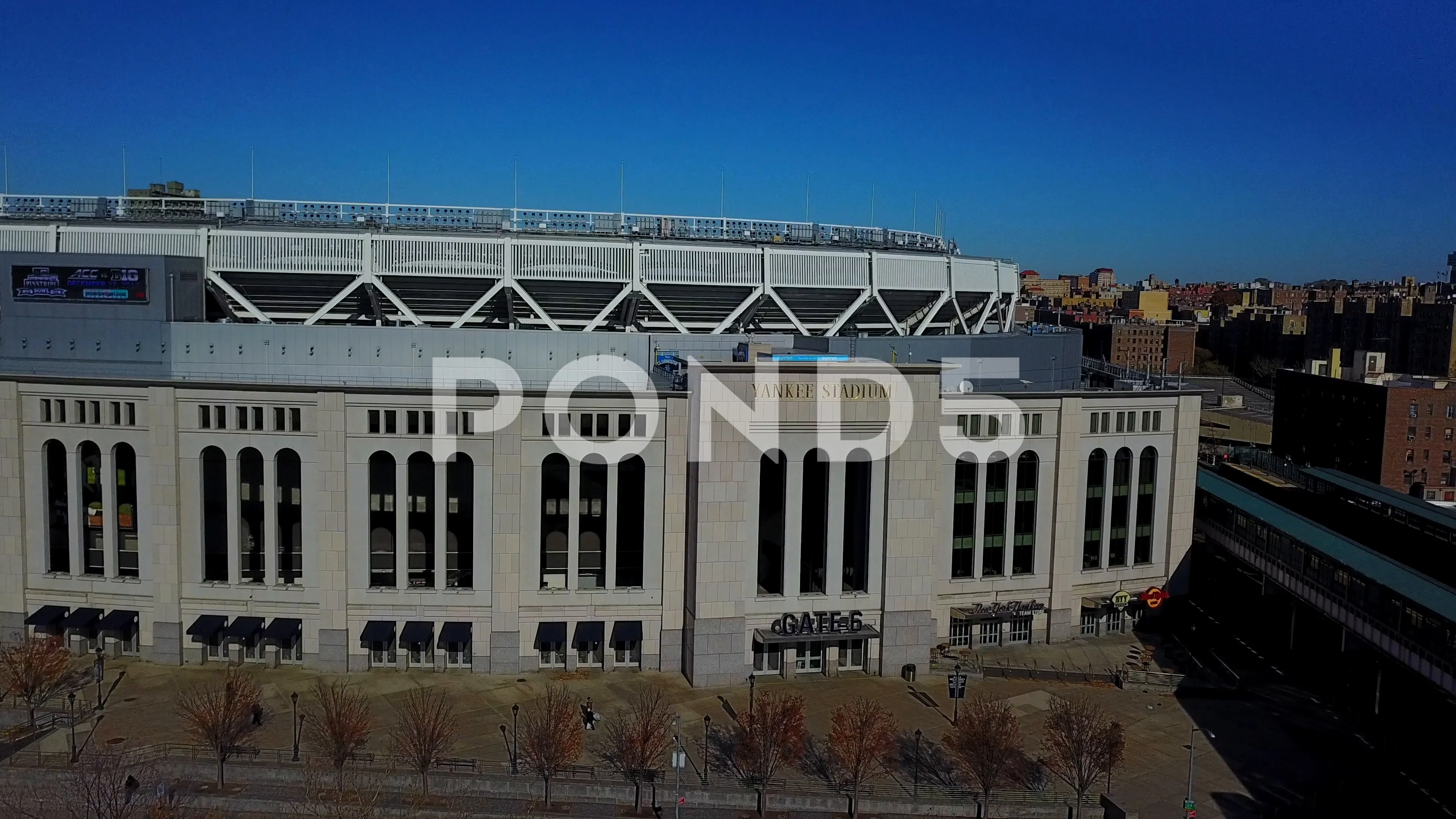 Side View of Yankee Stadium Entrance - D, Stock Video