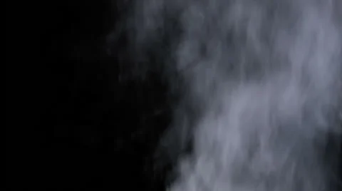 Ascending smoke on black background Stock Footage 42767552
