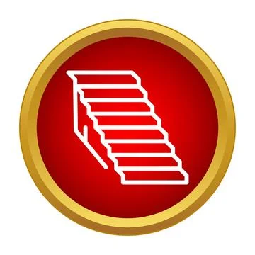 Ascending stairs icon showing progress and development way イラスト素材