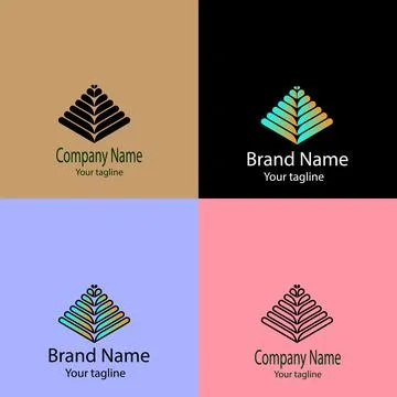 The Ascending Steps logo design Stock Illustration