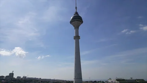 Ascending to Tower Stock Footage 254825824