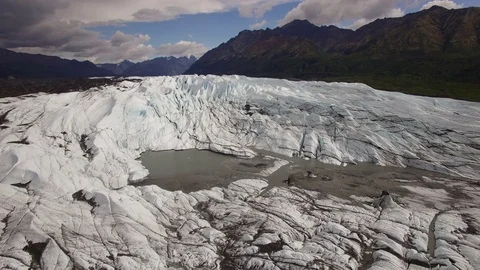 Ascending view of an Alaskan glacier. Stock Footage 70332295