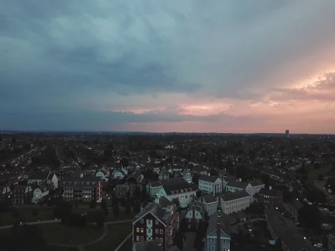 Ascending view of sunset Stockbeeldmateriaal 80433293