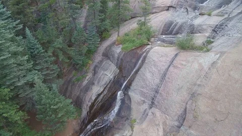 Ascending the waterfall Stock Footage 84956666