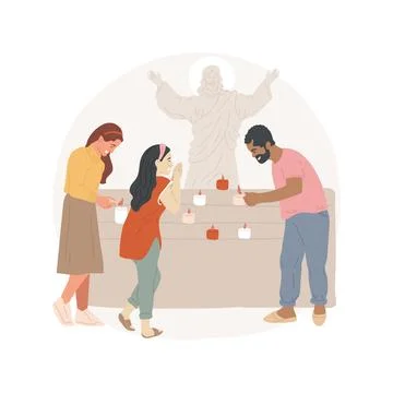 Ascension Day isolated cartoon vector illustration. Illustrazione stock