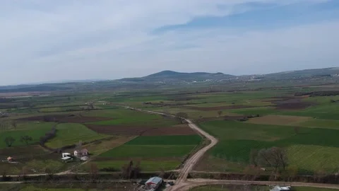 Ascension over the fields with drone Video stock 150298765
