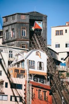 Ascensor of Valparaiso Stock-Fotos