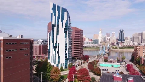 Ascent &amp;amp; Roebling Bridge Stock Footage 145915214