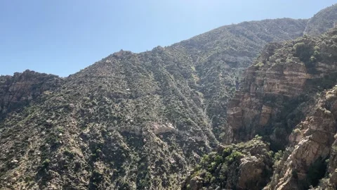 Ascent through Chino Canyon Stock Footage 175804465
