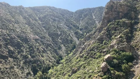 Ascent through Chino Canyon Stock Footage 175804520