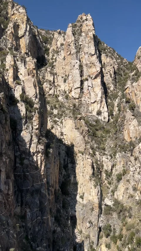 Ascent through Chino Canyon Stock Footage 175813415