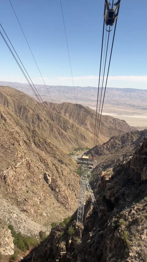 Ascent through Chino Canyon Stock Footage 175823999