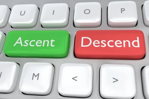 Ascent/Descend concept Stock Illustration