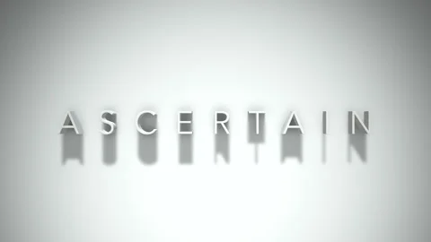 Ascertain 3D title animation with shadows on a white background Stock Footage 297800384