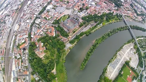Aschaffenburg_aerial_shot Video stock 103539610
